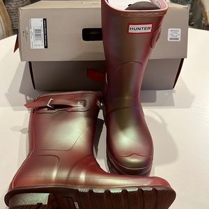Hunter boots original short Nebula. Women’s size 10 US carousel orange Brand new